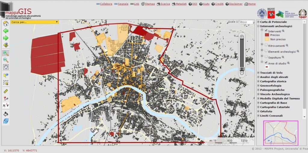Utilizzo di software GIS in campo archeologico immagine decorativa